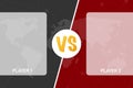 VS Versus black and red comic design. Battle banner match, vs letters competition confrontation. Vector illustration. Royalty Free Stock Photo